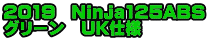 2019 Ninja125ABS グリーン UK仕様