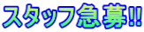 スタッフ急募!!
